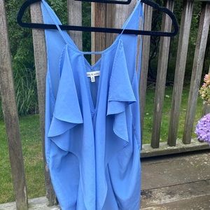 Robbi and Nikki Blue Flowy Blouse